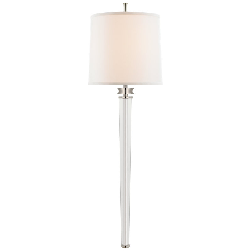 Thomas O'Brien Lyra Large Tail Sconce, Polished Nickel
