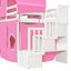 Lit mezzanine simple avec tente et tour, conception de château-772094388-772094390