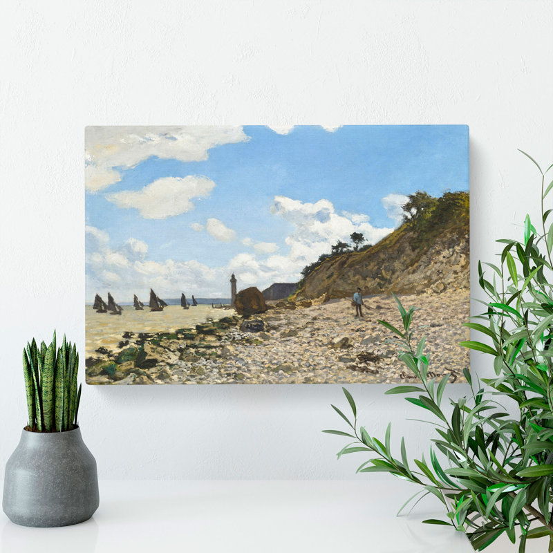The Beach At Honfleur by Claude Monet - Wrapped Canvas Painting, 40cm H x 60cm W x 3cm D