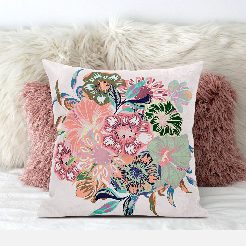Housse et insert de coussin décoratif intérieur / extérieur en mélange de polyester, 16 po x 16 po