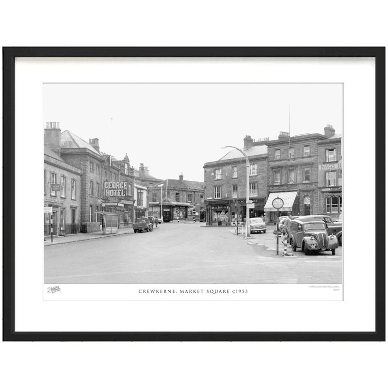 'Crewkerne, Market Square C1955' - Picture Frame Photograph Print on Paper, 28cm H x 36cm W x 2.3cm D