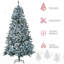 Arbre de Noël artificiel enneigé 7,5 pi avec lumières à DEL blanc froid