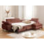 Bonnie Corner Sofa Bed - Corduroy, Sleeping Function, Storage & Adjustable Headrests-135847551-135847550