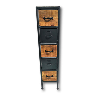 Bronto Solid Wood 12 " W 5 - Drawer Dresser