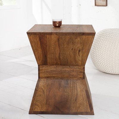 Theirry Solid Wood Block End Table