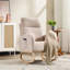 Chaise berçante d'appoint moderne avec pieds en bois massif, tissu doux et poche latérale pour porche respirant-2135237615