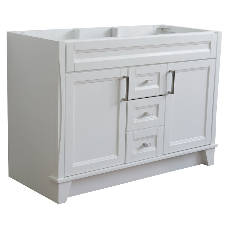 Base de meuble-lavabo double 48 po seulement, Blanc
