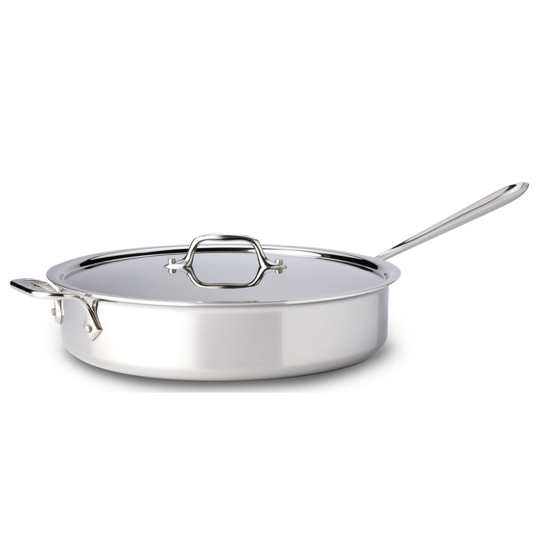 Sauteuse en acier inoxydable avec couvercle D3, 5 pintes