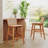Rattan Counter Stool With Solid Wood Frame-858168122