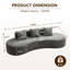Canapé modulaire courbé Boneless avec coussins-57548803
