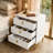 Modern 3-Drawer Nightstand with Metal Legs, Bedside Storage Cabinet for Bedroom and Living Room-2079263304