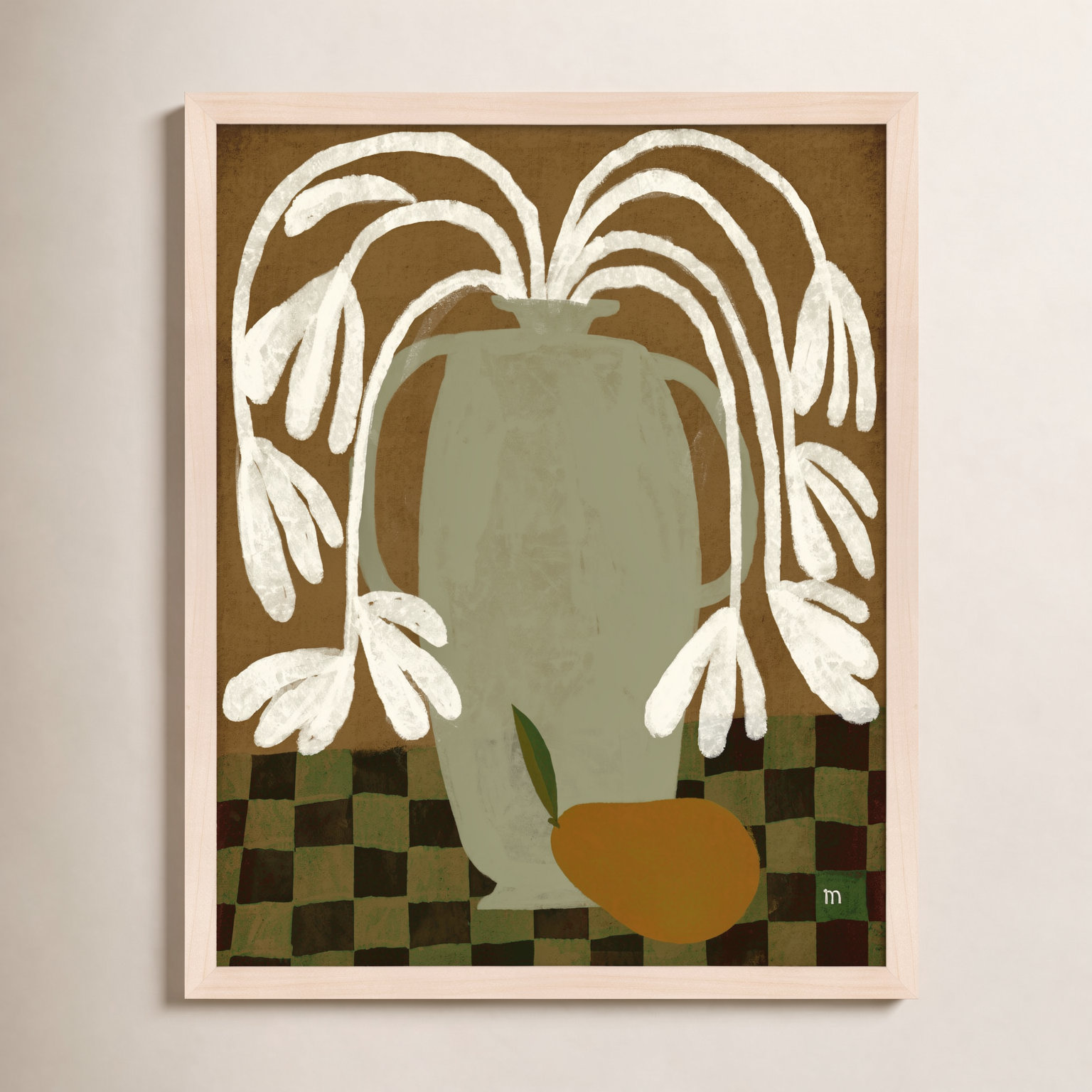 Juliane "Pear" Painting, 20" H x 16" W x 1.25" D, Maple
