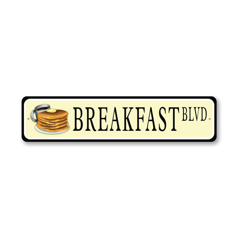 Plaque de petit-déjeuner en aluminium, H 6 po x l 24 po x P 0,06 po