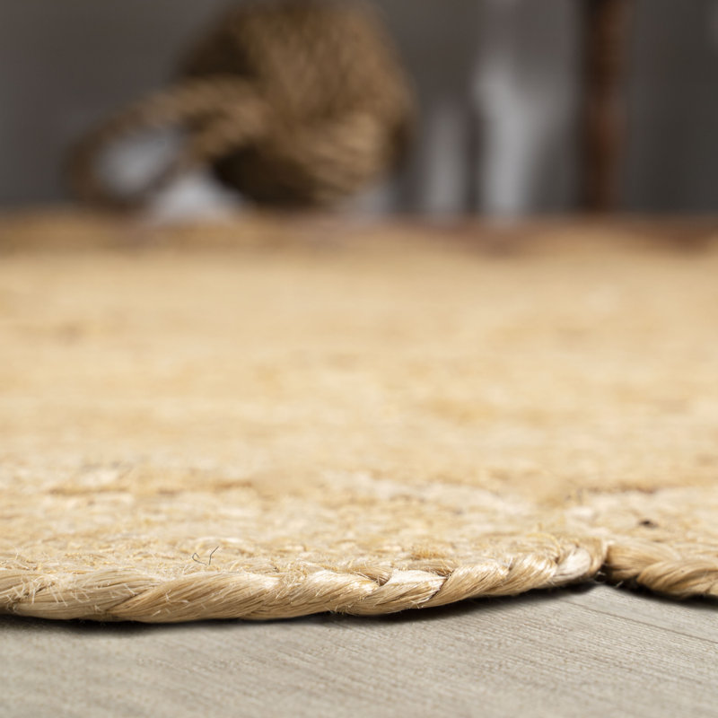 Tapis naturel Adwin Hippy Jute Medallion, Rond 5 pi 1 po