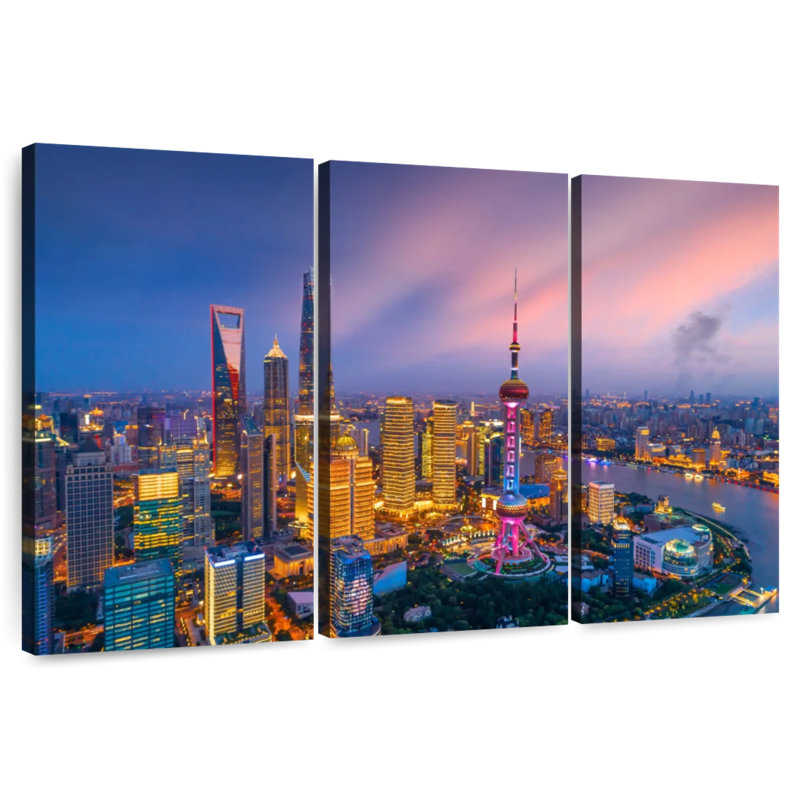 Rorry Shanghai Aerial View, 20" H x 33" W