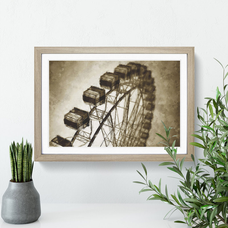 Ferris Wheel Vol.3 - Framed Print, 36cm H x 48cm W x 2cm D, Oak Framed