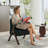 Modern Linen Fabric Accent Chair with Wood Frame Comfy Upholstered for Bedroom-645758293-645758295