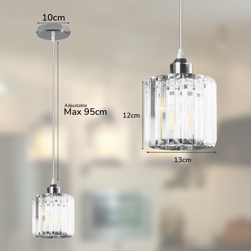 Tighe 1 - Light Single Pendant, Chrome