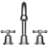 2-handle Bathroom Faucet with Drain Assembly