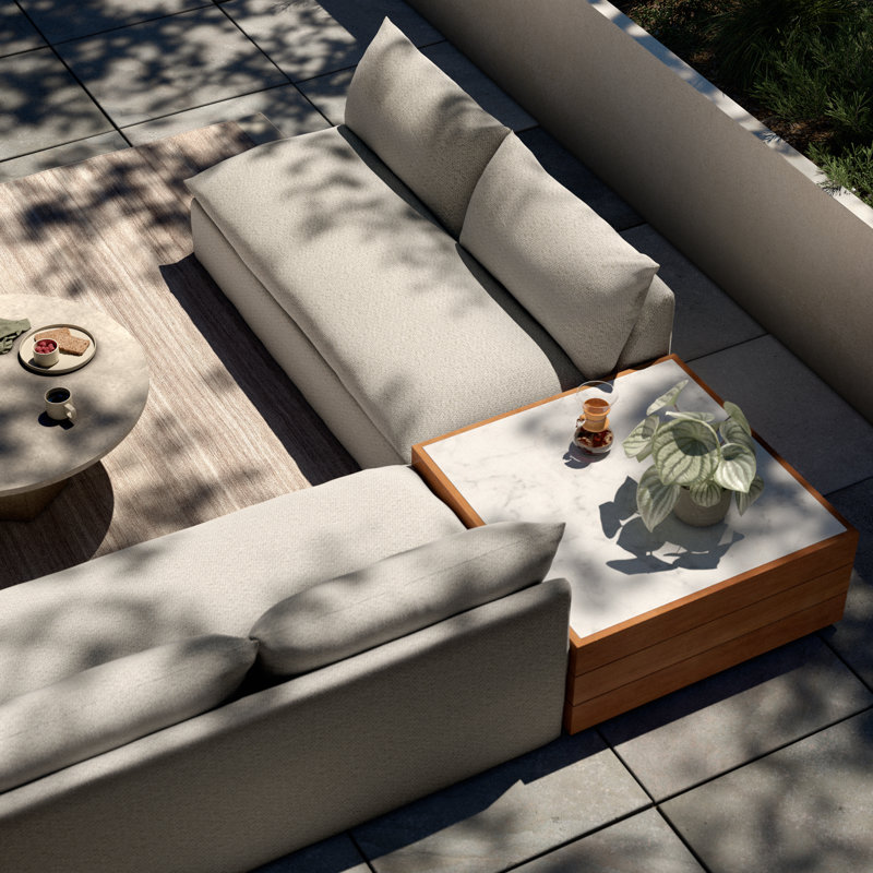 Grant Outdoor 3 - Piece Conversation Set, Faye Sand