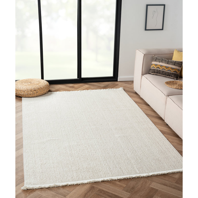 Elysia white Rug, Rectangle 200 x 290cm