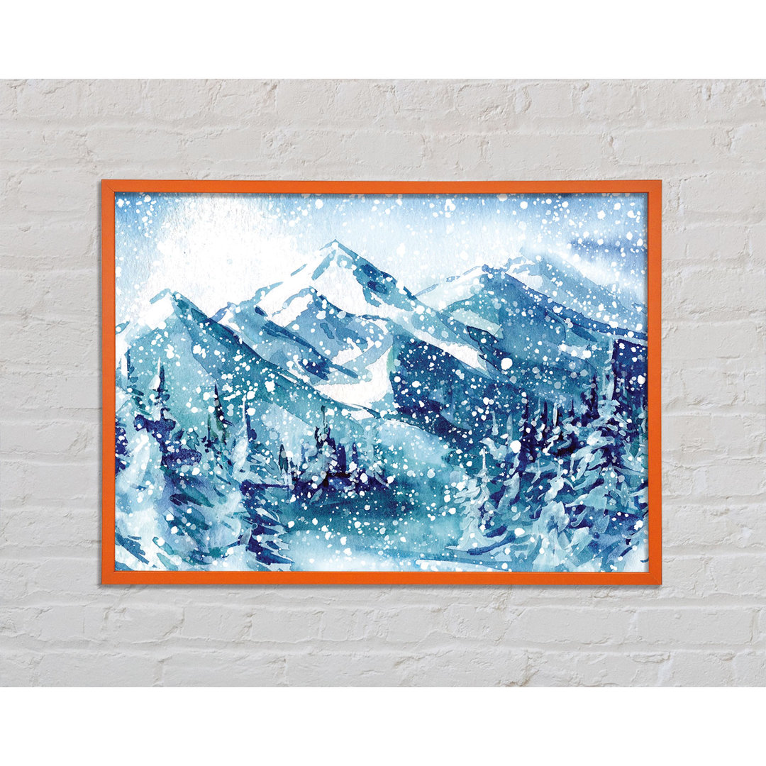 Snowy Mountains Bliss - Einzelner Bilderrahmen Kunstdrucke