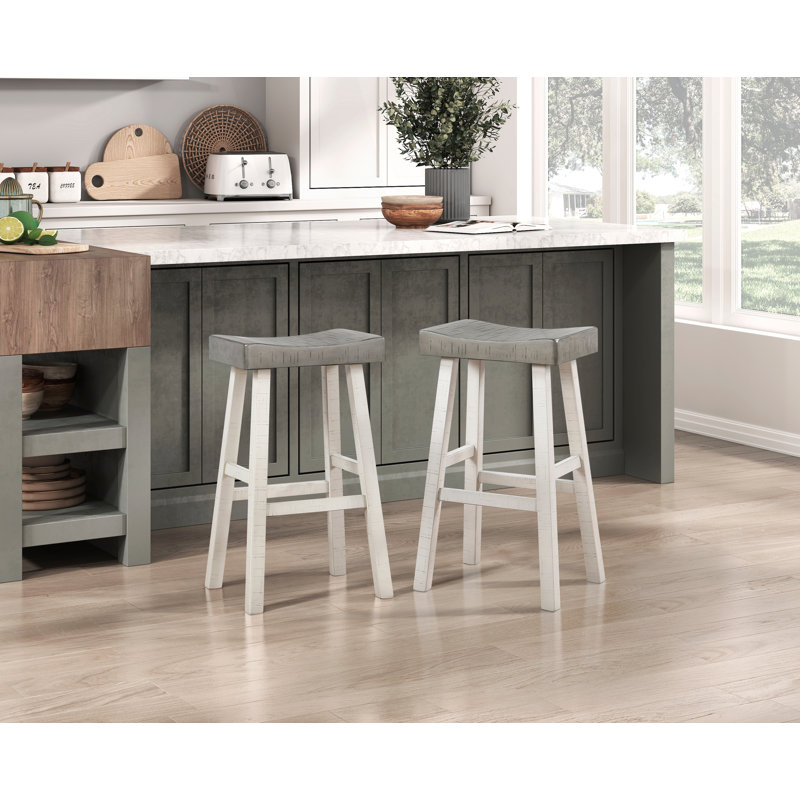 Ensemble de 2 tabourets à hauteur de comptoir de style transitionnel, Tabouret de bar (hauteur du siège de 30,5 po)