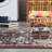 Ultra-Thin Washable Runner Rug 2x6 Non-Slip Non-Shedding Vintage Hallway Runner Stain-Resistant Indoor Entryway Brown/Red-1841013501