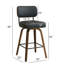 Tabouret de comptoir pivotant rembourré avec structure en bois-114223066-114223067