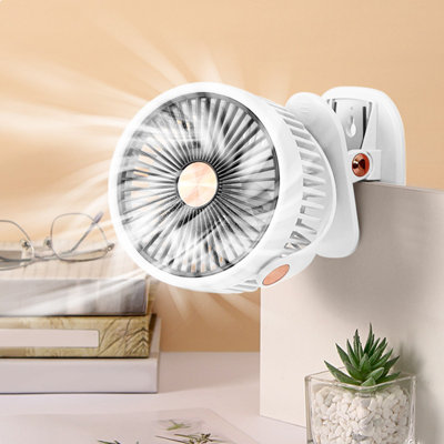 Kbndieu Desk Clamp Mini Fan for Student Dormitory Use Portable Household Fan with USB Plug In Version