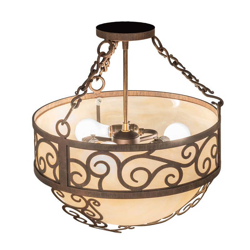 Luminaire suspendu inversé 16 po de large Lilliana