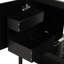 36" Bathroom Vanity With Ceramic Sink, Black Solid Wood & , Functional Storage Areas, Modern Cabinet, Assembly Required Sink - Cabinet Practical Function
