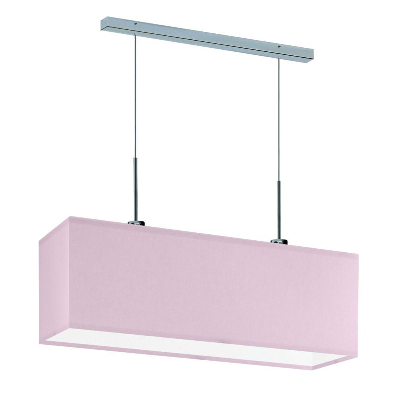 Gener 2 - Light Square/Rectangle Pendant, Light Purple, Brushed Steel