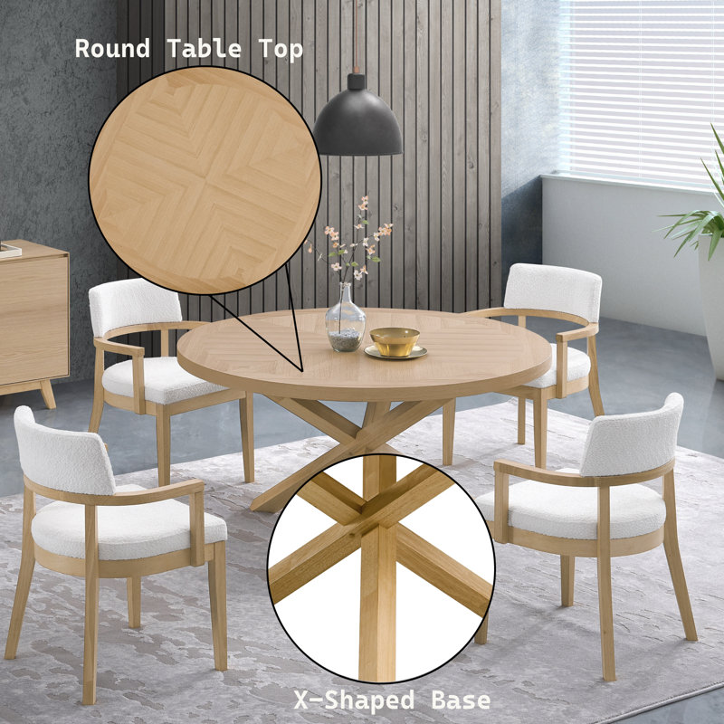 Ensemble de salle à manger 6 pièces 6 pièces 54 po x 54 po x 30 po