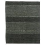 Supai Wool Striped Area Rug in Green