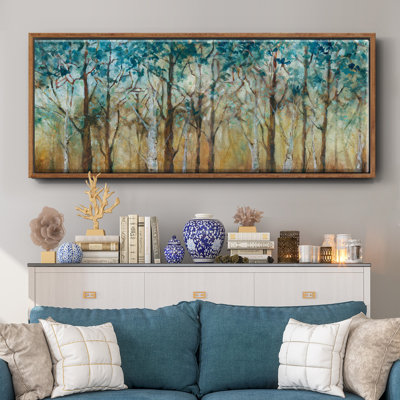 Sunlit Birch Grove - toile encadrée