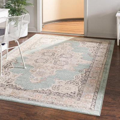 Tapis oriental turquoise Sascha