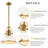 10" Modern Industrial Iron 1 -Light Warm Brass Gold/White French country/cottage Metal Dome Medium Hanging Kitchen Island Light-1083586788-1087810780
