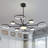 Modern Led Industria Chandeliers Round Pendant Light Farmhouse Sputnik Chandelier Mid Century Ceiling Light Fixtures For Dining Room Bedroom Living Room Kitchen Hallway Foyer（1 Pack）-1237147366-1237147289
