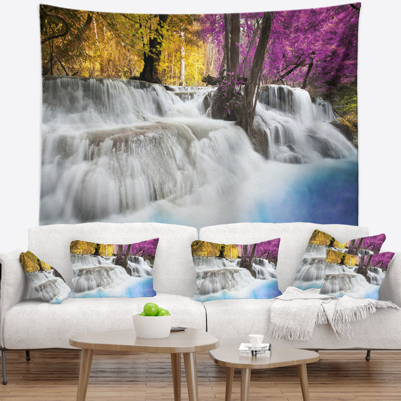 Photographie de paysage tapisserie d'erawan tapisserie, H 32 po x l 39 po