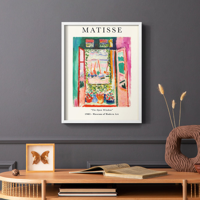 Matisse CL , reproduction encadrée - bois massif, Blanc, H 14 po x l 11 po