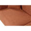 Canapé incurvé contemporain de 87 po de couleur orange: siège moelleux, conception épurée et structure durable - idéal pour les espaces de vie élégants-624138524