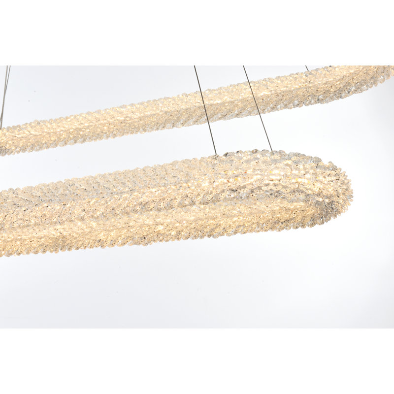 Brindalla 9 - Light Dimmable Tiered Chandelier, Satin Gold, 12" H x 51" W x 51" D