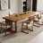 Brown Rectangular Solid Wood Dining Table-28083907
