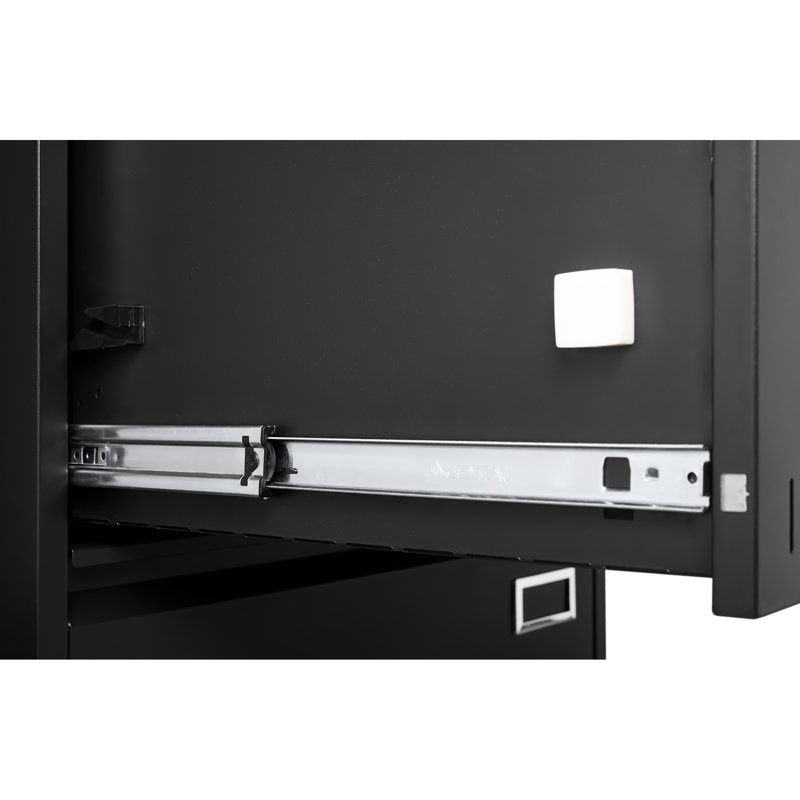 2 Drawer Metal Filing Cabinet For Home Office - Black, Widened Design Extra Document Storage, Secure With Lock File Drawers, Drawers Enhanced Organization And Storage