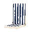 6PK High Back Outdoor Seat Pad Navy-159296635