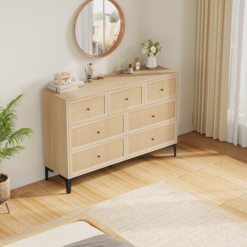 Commode 7 tiroirs, Naturel