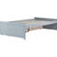 Lit simple avec 2 tiroirs, lit en bois d'hévéa massif, gris-847093314