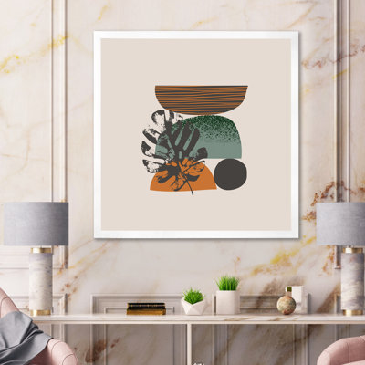«Retro Summer Vibe Organic Abstracts II», reproduction d'art sur toile moderne
