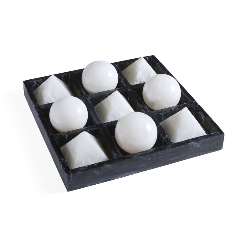 Como Black & White Tic-Tac-Toe Set